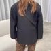 "Women's Long Sleeve Blazer Jacket With Notch Lapel & Side Pockets - Relaxed Fit Polyester Coat For Work & Casual (Gray/Black/Khaki, S-L)"_ecoleips.com