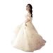 Wedding Dress, Fashionable Off-the-shoulder Gown, 2026 New Model, Host Performance Outfit, Light Luxury Niche, Runaway_ecoleips.com