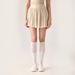 K New Indoor Tennis Skirt Women's High Waist Solid Color Fake Two Piece Sports Skirt Anti Light Skirt With Cake Edge_ecoleips.com