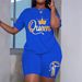 Queen Letter Print 3d Crown Design Women's Casual Top Set - Stylish Streetwear Outfit For Plus Size Fashion (L-4xl)_ecoleips.com