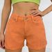 K Large High Waisted Fringed Ripped Denim Shorts For Women_ecoleips.com