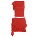 2024 Spring New Fashion Women's Sleeveless Round Neck Vest Slim Ruffled Hem Skirt Set_ecoleips.com