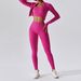 Women's Clothing Outdoor Sports Tight Yoga Wear Set Nude Fitness Wear Shockproof High Waist Yoga Wear Three Piece Set_ecoleips.com