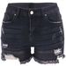 Women's High-Waisted Ripped Denim Shorts – Stretch Comfort, Distressed Style & Trendy Frayed Hem_ecoleips.com