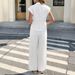 Women's Clothing Elegant Simple Loose Fitting Solid Color Top Set For Women Style Spring Summer For Formal & Casual_ecoleips.com