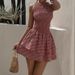 Women's One-Shoulder Pleated Plaid Sleeveless Puff Dress Spring/Summer Fashion Casual Maxi Dress_ecoleips.com