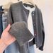 Autumn And Winter Round-neck Women's Versatile Elegant Commuter Sweater Cardigan_ecoleips.com