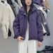 girl Casual Two Cotton European Style 2025 Short Autumn Winter Loose New Hooded Jacket Trench Coat Parka_ecoleips.com