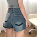 Women's High Waist Denim Shorts - Stretchy Comfort, Flattering Fit, Casual & Trendy Summer Shorts For Petite & Plus Size_ecoleips.com
