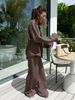 K New Loose Long Sleeved Shirt And Pants Set, Casual Suit For Women_ecoleips.com