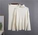 Wind Pit Stripe Half Skirt High Neck For Women Loose Warm Pullover Sweater Two-Piece Set_ecoleips.com