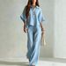 Women's Linen Wide Leg Pants Set Summer Loose Fitting Shirt Two Piece Casual Trendy European American Style Fashion 2026_ecoleips.com