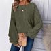 2024 New Cross-Border European And American Knit Autumn/Winter Comfortable Casual Pullover Round Neck Long Sleeve_ecoleips.com