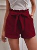 2025s New 2025 Summer Women's Loose Linen Casual Shorts With Pockets Solid Color Plus Size High Waist Wide Leg Pants_ecoleips.com