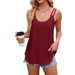 Women's Clothing New Solid Color Round Neck Ladies Bottom Camisole Top_ecoleips.com
