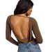 European And American Y2K Design New Style Deep Backless Skims Top For Women, Long-sleeved Sexy Hot Girl T-shirt,_ecoleips.com