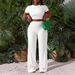 Women's Fashion Two Piece Set Style Short Fit Top With Wide Leg Casual Pants_ecoleips.com