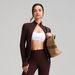 Women's Clothing Slim Fit Sports Jacket Long Sleeve Yoga Top With Finger Cots Stand Collar High End Sportswear_ecoleips.com