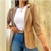 2023 New Autumn Solid Color Simple Long Sleeve Blazer Women's Jacket_ecoleips.com