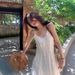 French-style White Elegant Lace Strap Cake For Women, Seaside Vacation Style, Summer 2025 New Long Dress_ecoleips.com