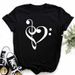 Foreign Trade Clothing, New Women's T-shirts, Music Note T-shirts For Women Wholesale_ecoleips.com