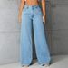 European And American Cross-border Women's Clothing: New Low-waist Casual Loose Straight Wide-leg Denim Pants_ecoleips.com