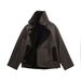 Aria Basics 2024 European And American Sheepskin One-Piece Winer Sree Syle Women's Loose Double-Sided Jacke Suede Thickened_ecoleips.com