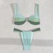 Women's Clothing Trendy Color Block Bikini Set – Sexy Lace-Up Two-Piece Swimsuit, American Style"_ecoleips.com