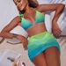 Women's Ombre Bikini Set 3-Piece – Sexy Gradient Swimwear With Sheer Cover-Up For Beach & Pool_ecoleips.com