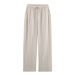 ZARZ Homemade New Women's Clothing Western Style Fashionable Linen Blended Straight Leg Pants 9929041_ecoleips.com