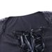 Sexy Street T-shirt Women Lace Patchwork Square Collar Short Sleeve Clothes Gothic Punk Lacing Slim Dark Top Tee Femme_ecoleips.com