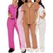 Women's Clothing Home Comfortable Printed Front Open Lapel Short Sleeved Trousers Suit_ecoleips.com