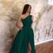 Women's Clothing Summer New Sexy Slit Shoulder Dress Long Dress Evening Dress_ecoleips.com