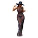 Sexy Mesh Semi-Transparent Long Dress Style Cross Border Trade Polka Dot Hollow Design Halter Neck Open Back Casual Women's Dress_ecoleips.com