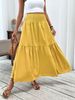 Women's Clothing Fresh Floral Long Skirt Casual Slim Pleated High Waist Skirt_ecoleips.com