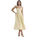 2026 Cross-Border European American Summer Women's New Fashion Sweet And Spicy Floral Mid-Length Dress With Backless_ecoleips.com