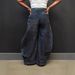 Women's Clothing Retro Distressed Washed Denim Jeans Reversed Waistband Regular Fit Spring/Autumn Solid England Fashion_ecoleips.com