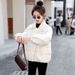 girl Off-Season Chinese Style Button Down Cotton Jacket For Women, Short Style, New Year Knitted Large Lapel Winter Fashion_ecoleips.com