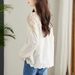 K Apricot Lace Hollow Out Shirt Women's Long Sleeved New Design Sense Niche Top Chic Shirt_ecoleips.com