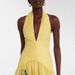 2025 Summer New European And American Printed Halter Neck Backless Swing Deep V Neck Linen Dress For Women_ecoleips.com