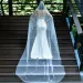 Hair Jewelry Cathedral Veil With Crystal Beading 1 Tiers Sier Dia Beaded Tulle White Wedding Accessories For Bride_ecoleips.com