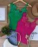 Women's Clothing Hot Selling Suspender Flower Tight Top_ecoleips.com