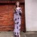 Women's French Chic Purple Knit Long Sleeve Midi Dress – Fall Winter Elegant Gown_ecoleips.com