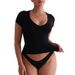 Women's Clothing Women's Clothing Summer Neck Short Sleeved Yoga Exercise Top T Shirt_ecoleips.com