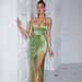 Women's Clothing Fashion New Backless Sexy Slit Suspender Evening Dress Dress_ecoleips.com