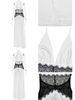 Absobe Summer Backless Sexy Maxi Dress Women Backless Patchwork Lace Halter Deep V Neck Sleeveless High Waist Elegant Long Dress_ecoleips.com