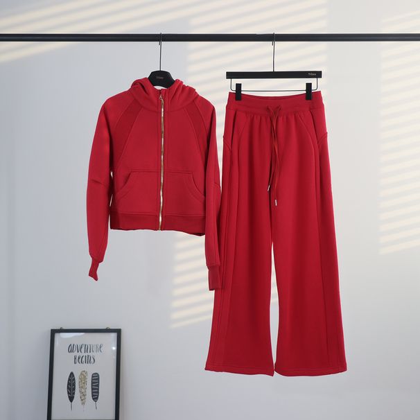 Women’s Scuba Full-Zip Hoodie & Jogger Set – Fleece-Lined Oversized Sweatsuit For Yoga, Gym & Lounge_ecoleips.com