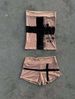 Y2K Sexy Women's Two Piece Bandeau Top And Mini Shorts Set Cross Style Sleeveless Summer 2025_ecoleips.com