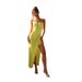 European And American Women's Fashion 2026 Summer New Fashionable Sexy Strapless Backless Slit Ruffle Hem Elegant Dress_ecoleips.com