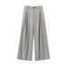 Women's Clothing Autumn And Winter New Fashion Casual Suits Slim V Neck Sleeveless Vest Vest Versatile Double Pleated High Waist Wide Leg Pants_ecoleips.com